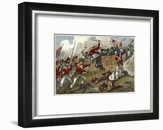 British and American Troops at the Battle of Bunker Hill During the American Revolutionary War-null-Framed Photographic Print