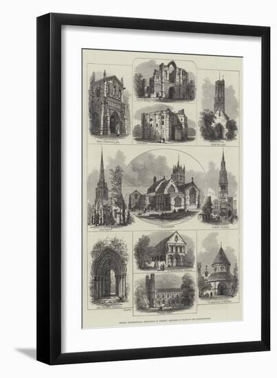 British Archaeological Association at Wisbech, Sketches of Places in the Neighbourhood-null-Framed Giclee Print