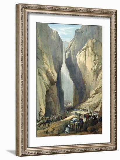 British Army Entering the Bolan Pass from Dadur, First Anglo-Afghan War, 1838-1842-James Atkinson-Framed Giclee Print