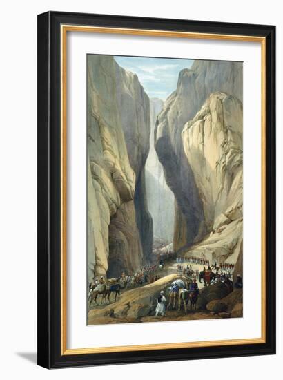 British Army Entering the Bolan Pass from Dadur, First Anglo-Afghan War, 1838-1842-James Atkinson-Framed Giclee Print