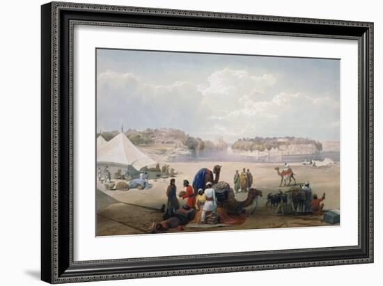 British Army under Canvas at Roree on the Indus, First Anglo-Afghan War, 1838-1842-James Atkinson-Framed Giclee Print