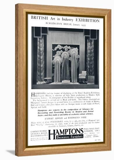 'British Art in Industry Exhibition - Burlington House, January', 1935-Unknown-Framed Premier Image Canvas