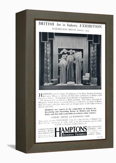 'British Art in Industry Exhibition - Burlington House, January', 1935-Unknown-Framed Premier Image Canvas