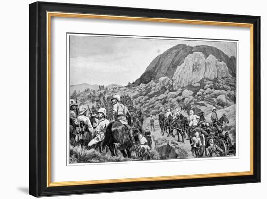 British Artillery Going to the Attack on Spion Kop, 2nd Boer War, 24 January 1900-Richard Caton Woodville II-Framed Giclee Print