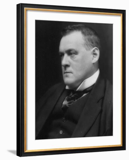 British Author and Historian Hilaire Belloc, Photographed by E. O. Hoppe-E^O^ Hoppe-Framed Premium Photographic Print