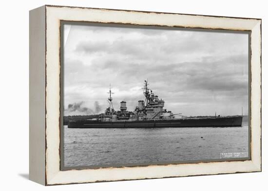 British Battleship HMS King George V, Sydney, Australia, 1945-null-Framed Premier Image Canvas