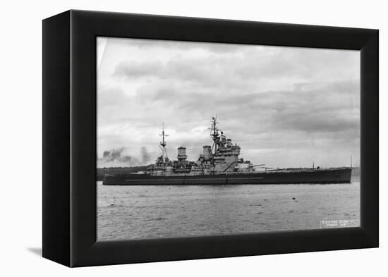 British Battleship HMS King George V, Sydney, Australia, 1945-null-Framed Premier Image Canvas