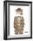 British Bulldog in Tweed Suit-Olga Angellos-Framed Art Print