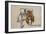 British Bulldog with Defeated German Dachshund in His Mouth-null-Framed Giclee Print