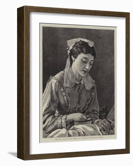 British Charitable Work in Turkey, a Hospital Nurse-Henry Woods-Framed Giclee Print