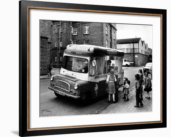 British Children Gather Round the Ice Cream Van in the Summer of 1963-null-Framed Photographic Print