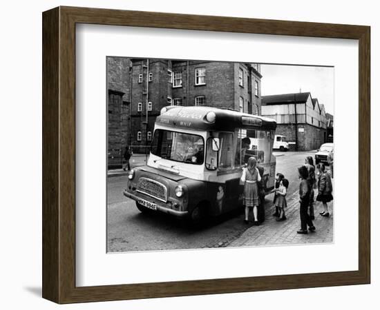 British Children Gather Round the Ice Cream Van in the Summer of 1963-null-Framed Photographic Print