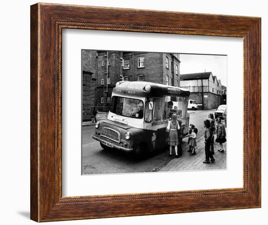 British Children Gather Round the Ice Cream Van in the Summer of 1963-null-Framed Photographic Print