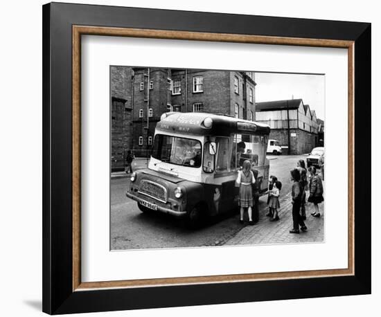 British Children Gather Round the Ice Cream Van in the Summer of 1963-null-Framed Photographic Print