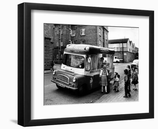 British Children Gather Round the Ice Cream Van in the Summer of 1963-null-Framed Photographic Print