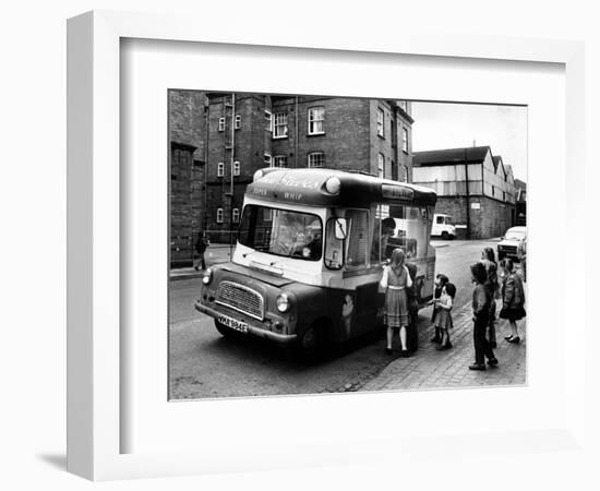 British Children Gather Round the Ice Cream Van in the Summer of 1963-null-Framed Photographic Print