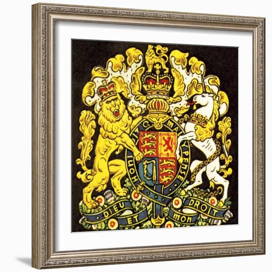 British Coat of Arms-English School-Framed Giclee Print