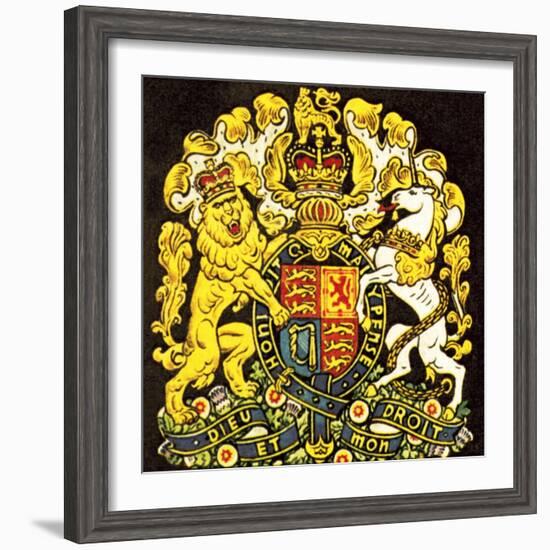 British Coat of Arms-English School-Framed Giclee Print