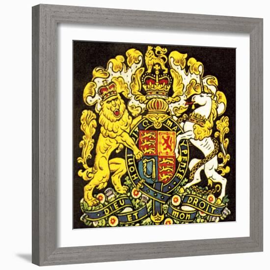 British Coat of Arms-English School-Framed Giclee Print