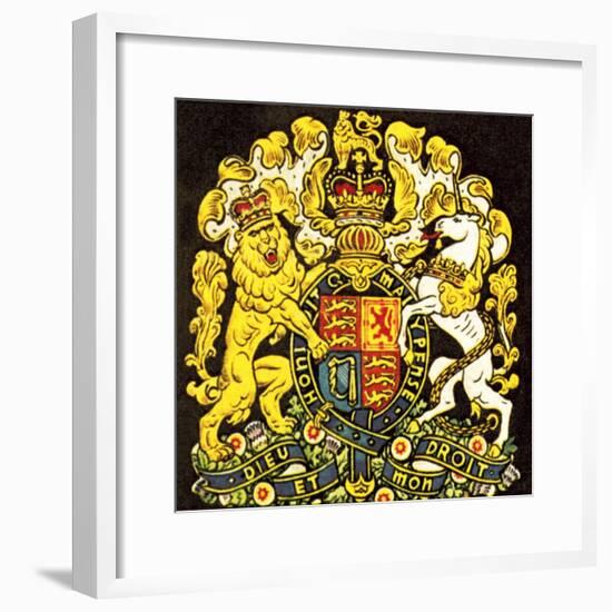 British Coat of Arms-English School-Framed Giclee Print