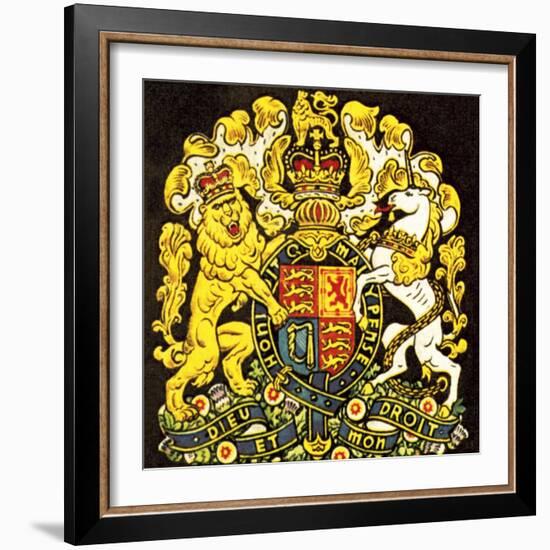British Coat of Arms-English School-Framed Giclee Print