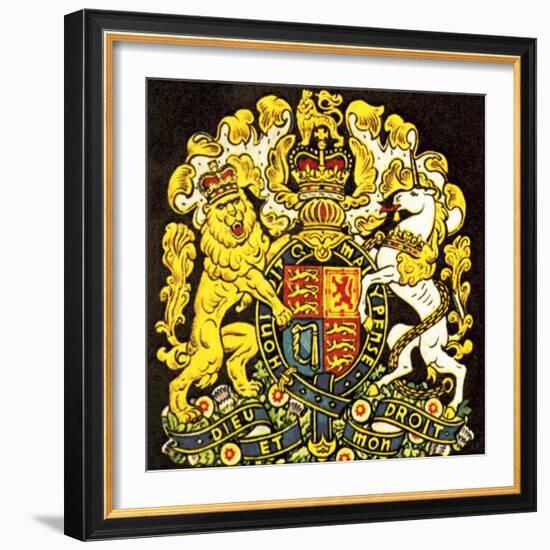 British Coat of Arms-English School-Framed Giclee Print