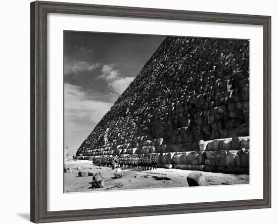 British Colonial Troops Incl. Irish Cameron Highlands Troops Followed by Indian Soldiers-Margaret Bourke-White-Framed Photographic Print