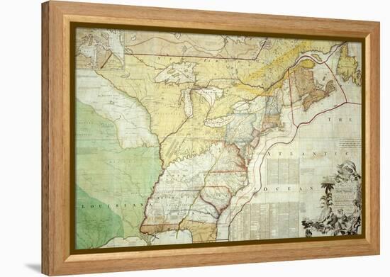 British Colonies in North America-null-Framed Premier Image Canvas