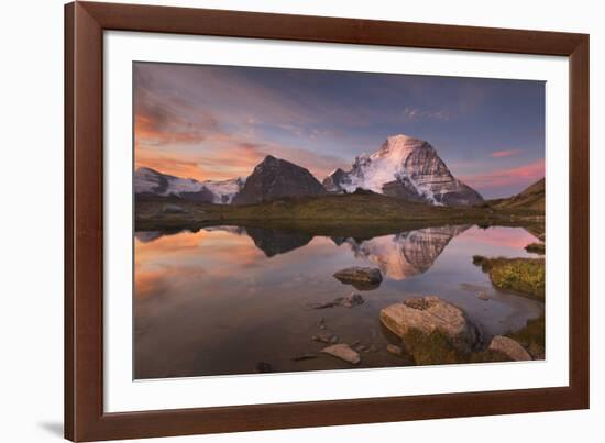British Columbia. Sunrise over Mount Robson, highest mountain in the Canadian Rockies-Alan Majchrowicz-Framed Photographic Print