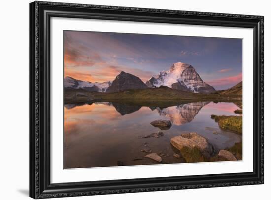 British Columbia. Sunrise over Mount Robson, highest mountain in the Canadian Rockies-Alan Majchrowicz-Framed Photographic Print