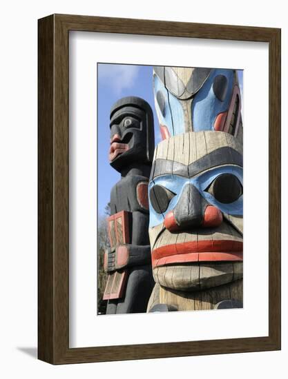 British Columbia, Vancouver Island. Human Above Killer Whale Above Indian Chief Holding Copper-Kevin Oke-Framed Photographic Print
