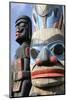 British Columbia, Vancouver Island. Human Above Killer Whale Above Indian Chief Holding Copper-Kevin Oke-Mounted Photographic Print