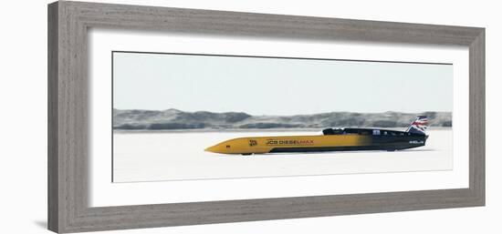 British Driver Andy Green Goes for a New Unofficial World Diesel Powered Land Speed Record-Douglas C. Pizac-Framed Photographic Print