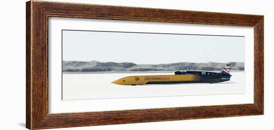 British Driver Andy Green Goes for a New Unofficial World Diesel Powered Land Speed Record-Douglas C. Pizac-Framed Photographic Print