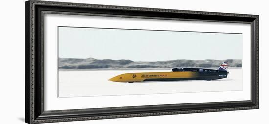 British Driver Andy Green Goes for a New Unofficial World Diesel Powered Land Speed Record-Douglas C. Pizac-Framed Photographic Print