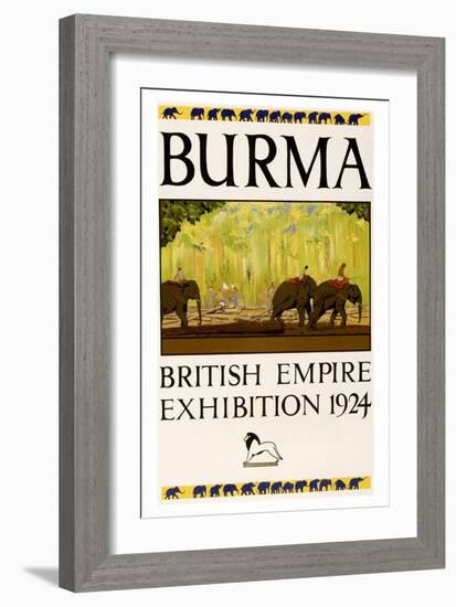 British Empire Exhibition - Burma-null-Framed Art Print