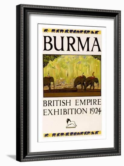 British Empire Exhibition - Burma-null-Framed Art Print