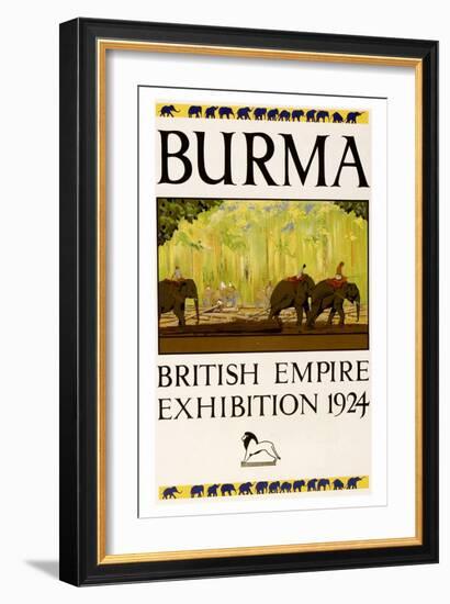 British Empire Exhibition - Burma-null-Framed Art Print