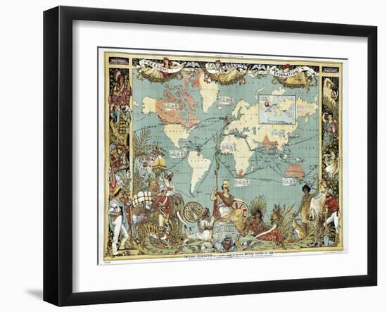 British Empire In 1886-Vintage Lavoie-Framed Giclee Print