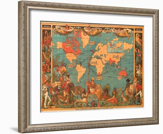 British Empire Map, 1886-M^ P^ Formerly-Framed Art Print