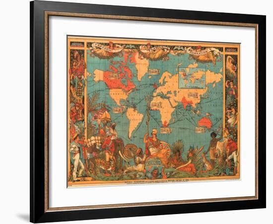 British Empire Map, 1886-M^ P^ Formerly-Framed Art Print