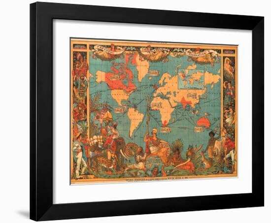 British Empire Map, 1886-M^ P^ Formerly-Framed Art Print