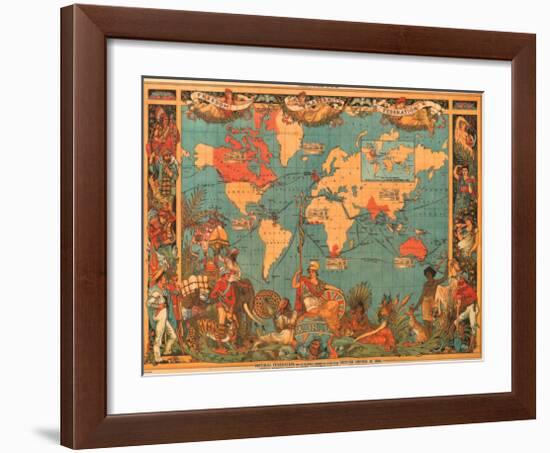 British Empire Map, 1886-M^ P^ Formerly-Framed Art Print