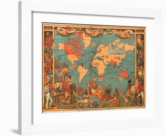 British Empire Map, 1886-M^ P^ Formerly-Framed Art Print