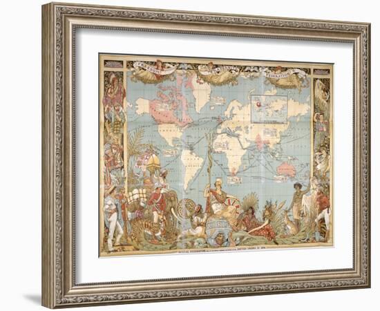 British Empire Map-null-Framed Giclee Print