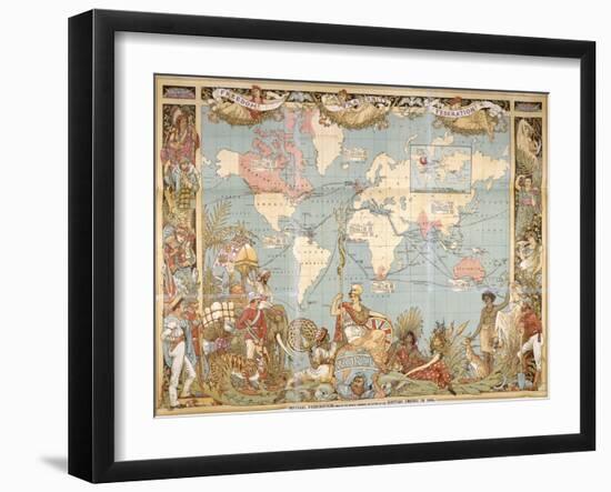 British Empire Map-null-Framed Giclee Print