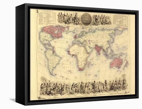 British Empire World Map, 19th Century-Library of Congress-Framed Premier Image Canvas