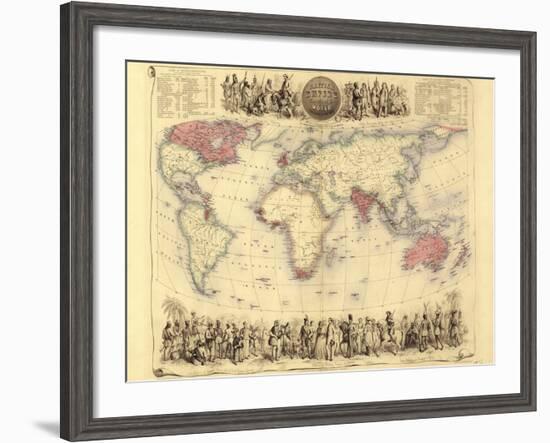 British Empire World Map, 19th Century-Library of Congress-Framed Photographic Print