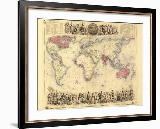 British Empire World Map, 19th Century-Library of Congress-Framed Photographic Print