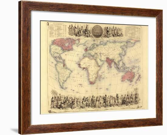 British Empire World Map, 19th Century-Library of Congress-Framed Photographic Print